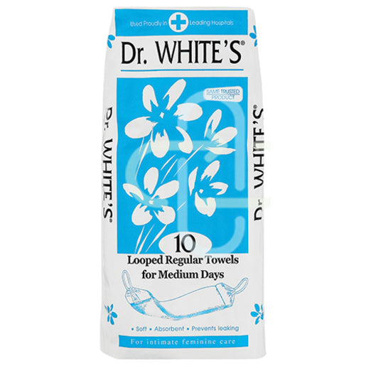 Dr Whites Sanitary Towels Regular Looped - Pack 10 – Medisupplies.co.za