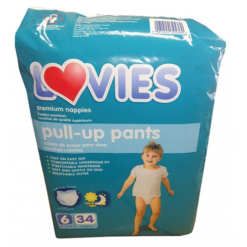 Lovies Premium Size 5 Pull-Up Pants 36 Pack, Potty Training & Pull Up  Nappies, Nappies, Baby