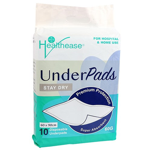 Healthease Under Pad (Linen Saver) 60 x 90cm 60g - Pack 10's